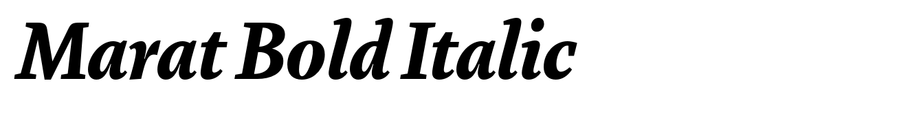Marat Bold Italic